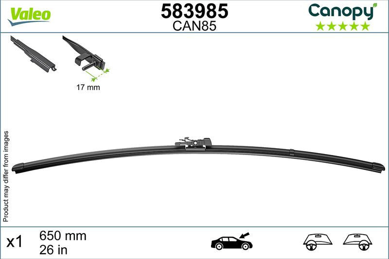 Lamela stergator Valeo Canopy 650 mm | 26 inch - 583985