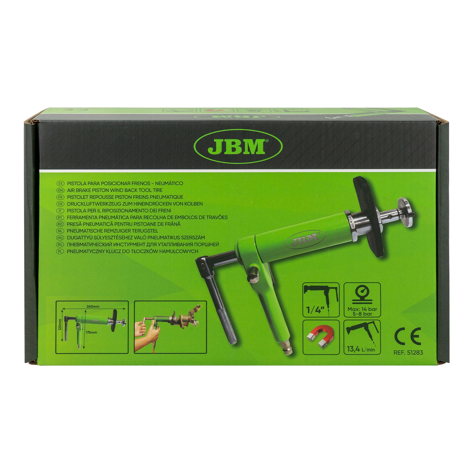 PRESĂ PNEUMATICĂ PENTRU PISTOANE DE FRÂNĂ JBM - 51283
