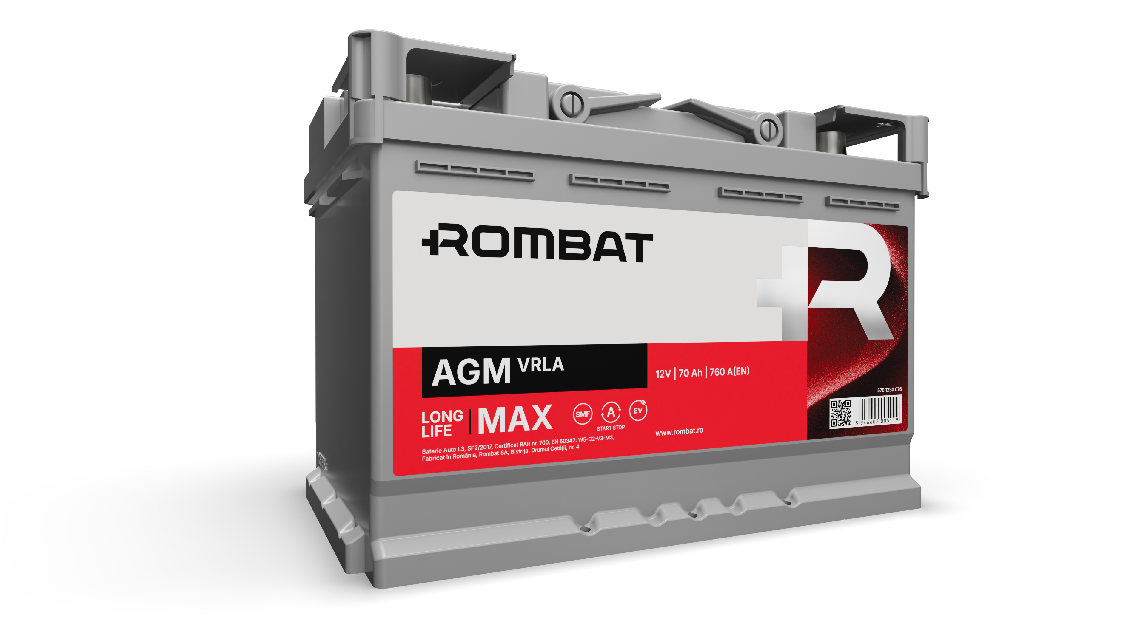Acumulator Rombat AGM-VRLA 70 Ah Start-Stop - 12119163