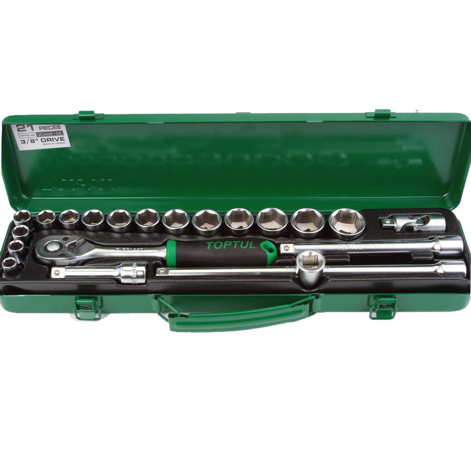 Trusa tubulare 3/8 21 Piese Toptul - GCAD2102