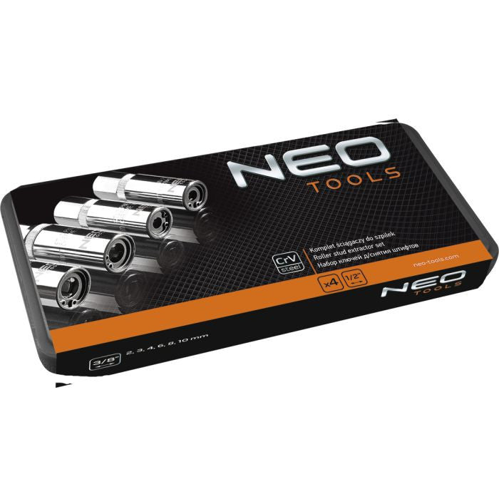 Set extractoare cilindrice , 4 piese,1/2''. CrV Neo Tools - 9608