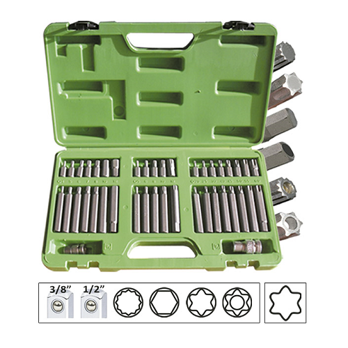 TRUSA SPECIALA CU 40 CAPETE SURUBELNITA PENTRU SURUBURI TORX 12-6 FETE JBM