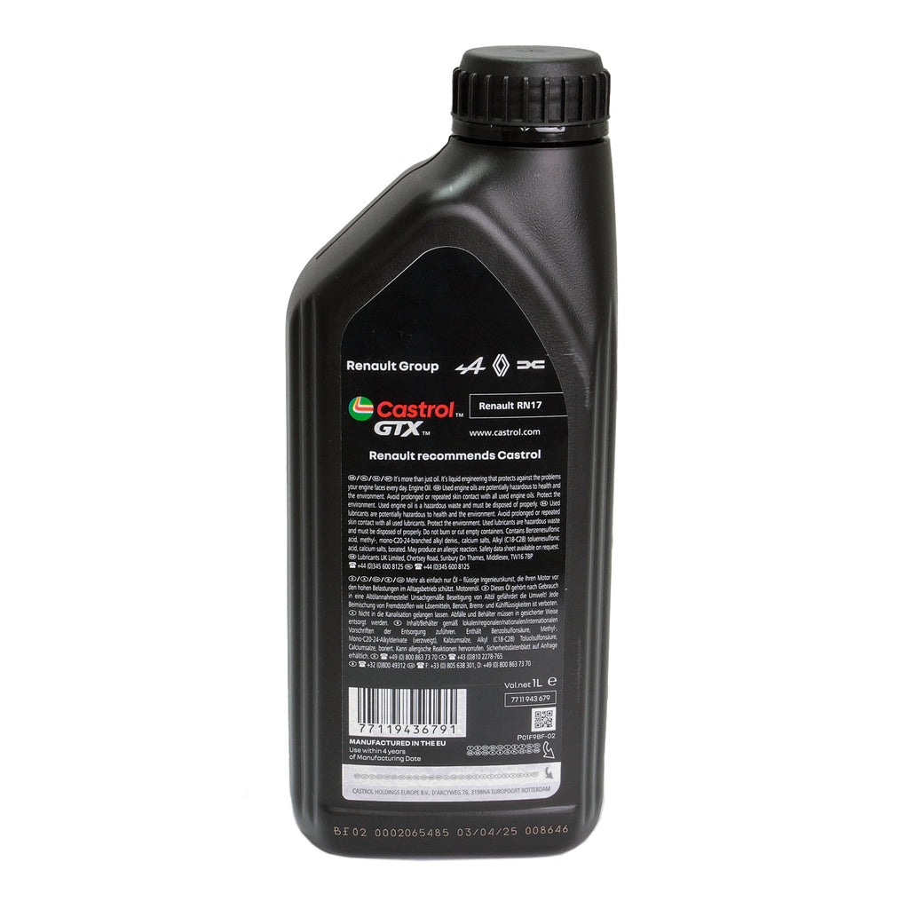 Ulei motor Renault Castrol GTX RN-Spec RN17 5W30 1L - 7711943679