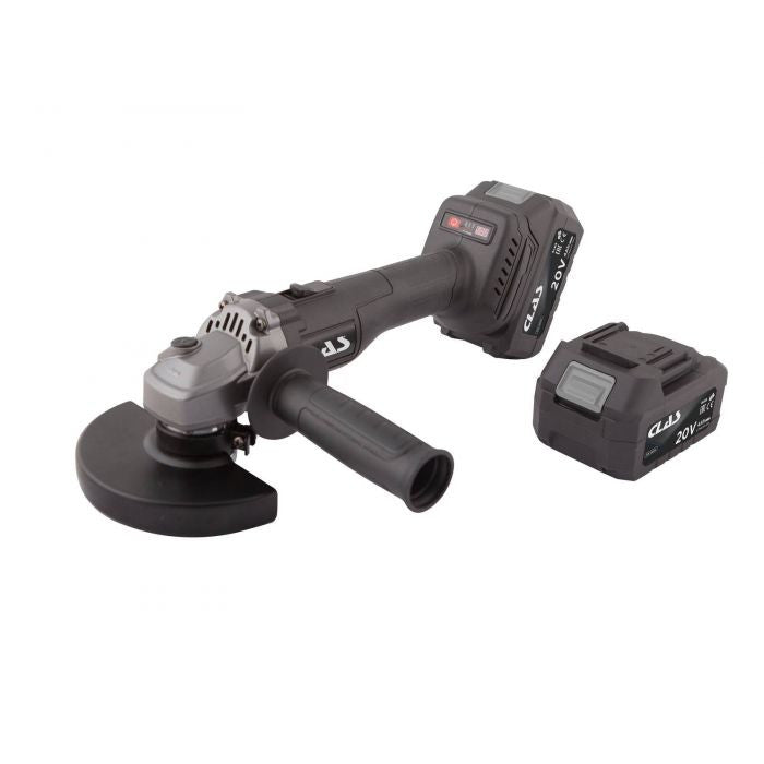 POLIZOR UNGHIULAR 125mm 20V FĂRĂ PERII + 2 BATERII 4Ah + ÎNCĂRCĂTOR Clas - PW3125