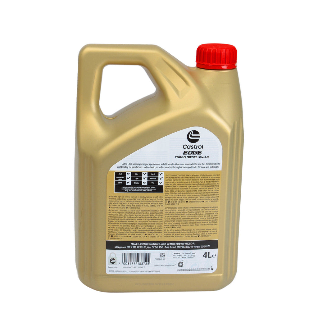 Ulei motor Castrol Edge Turbo Diesel 5W40 4L - 15F819