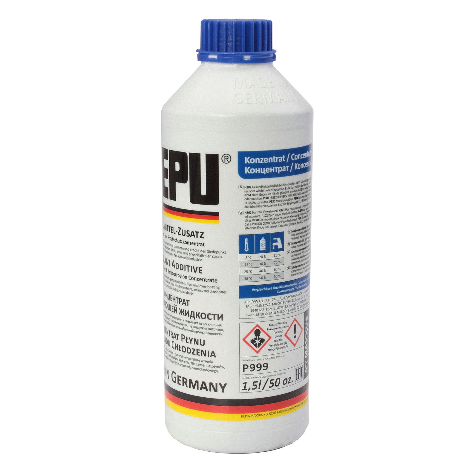 ANTIGEL CONCENTRAT HEPU 1,5L Albastru P999