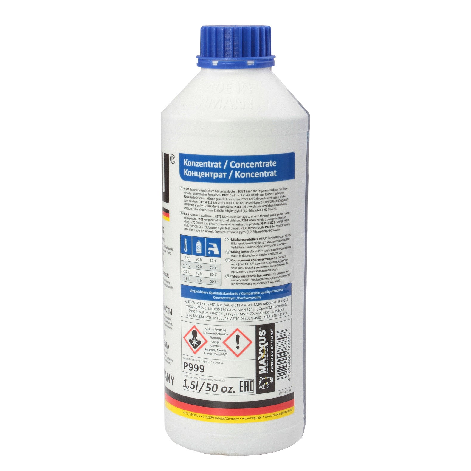 ANTIGEL CONCENTRAT HEPU 1,5L Albastru P999