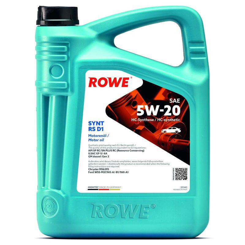ULEI MOTOR TURISME ROWE HIGHTEC SYNT RS D1 SAE 5W20 5L - 20342005099