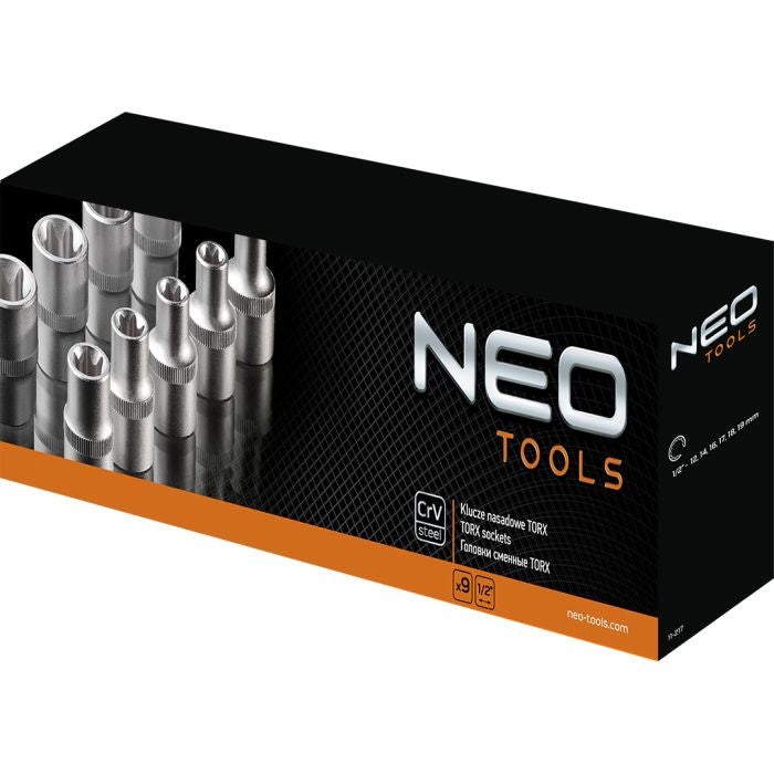 Set tubulare Torx1.2'' CrV 9 bucati Neo Tools - 08649