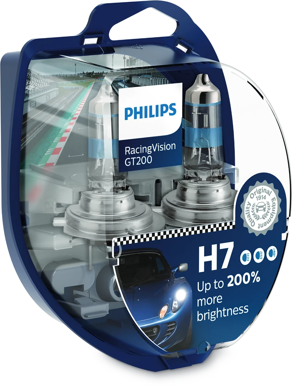 Bec Halogen Philips H7 RacingVision GT200 12V 55W PX26d - Set 2 Buc - 13003003