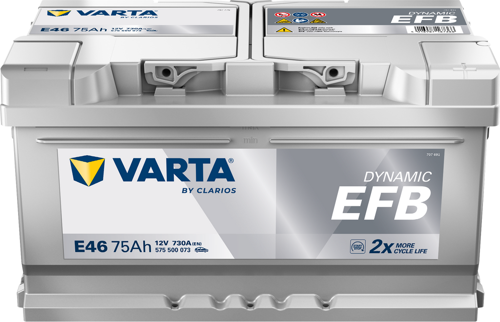 Acumulator Varta Dynamic EFB 75 Ah Start-Stop - 575500073K262