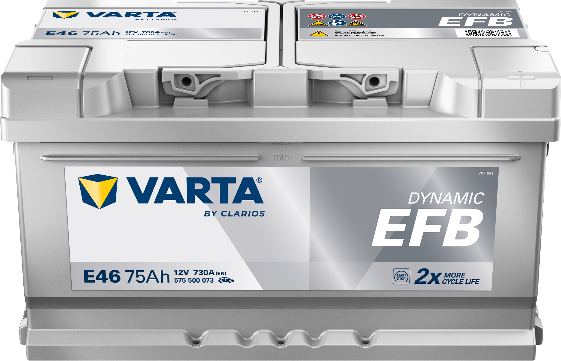 Acumulator Varta Dynamic EFB 75 Ah Start-Stop - 11539816