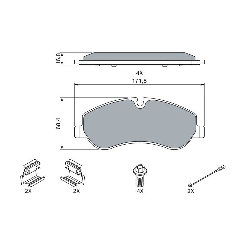 Set placute frana,frana disc 0 986 494 844 BOSCH