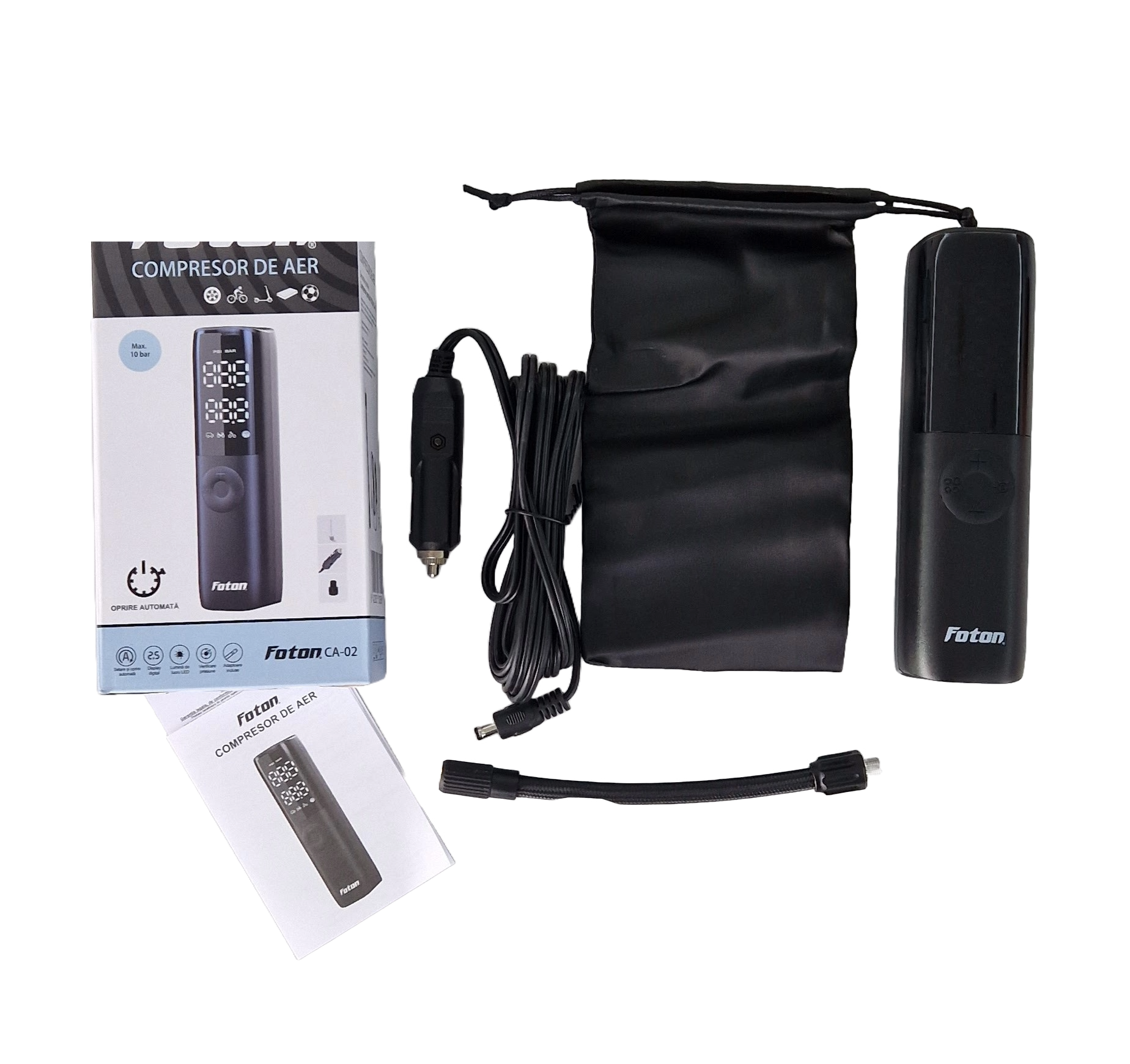 Compresor auto Foton CA-02 Glossy 12V-24V 10 bar - 783000103