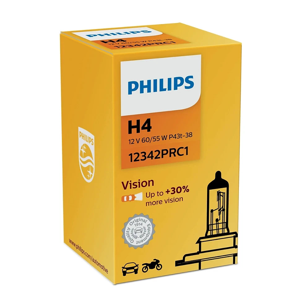 Bec Halogen Philips H4 Vision 12V 60/55W P43t-38 - 11426841