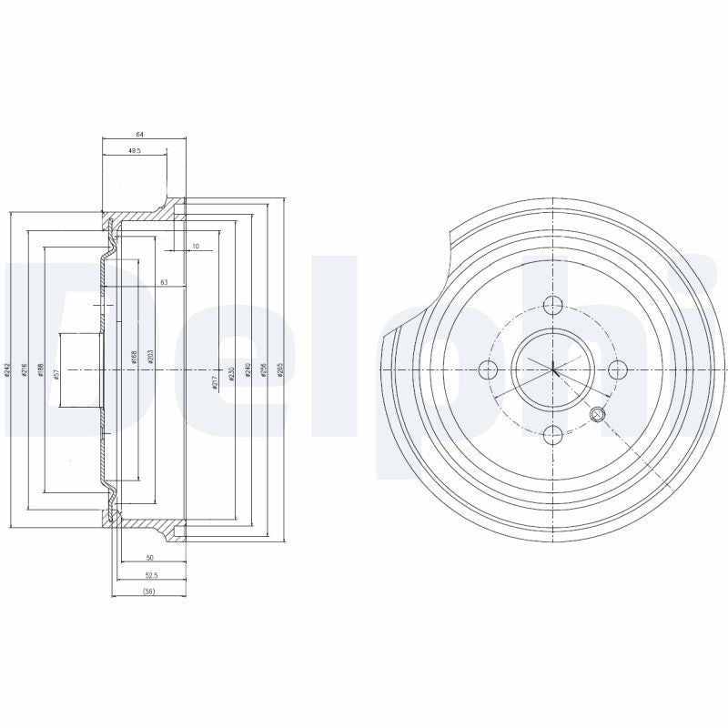Tambur frana BF367 DELPHI