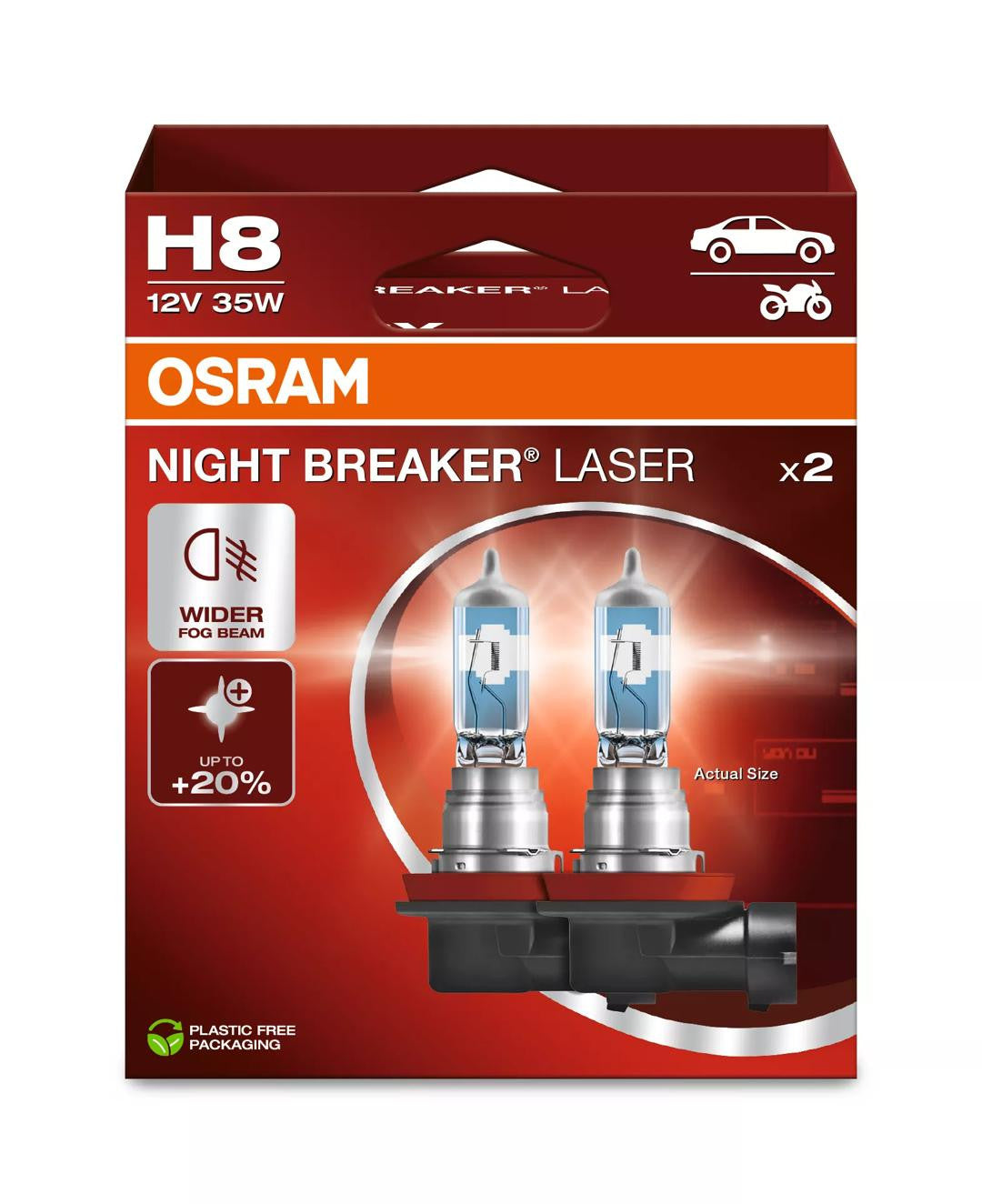 Bec Halogen Osram Night Breaker Laser H8 | 12V - PGJ19-1 - 12107773