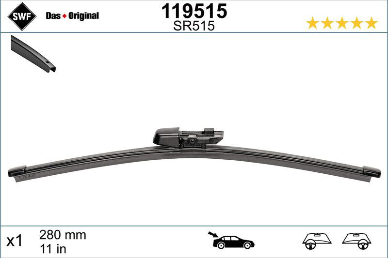 Lamela stergator spate SWF Wiper FB REAR LHD/RHD 280 mm - 10-967-320