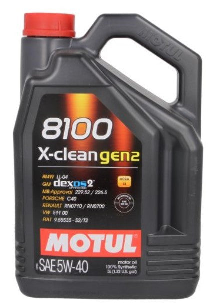 Ulei motor motul 8100 X-CLEAN GEN2 5W40 5L - 13101252