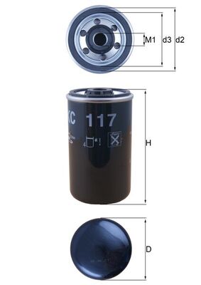 filtru combustibil KC 117 MAHLE