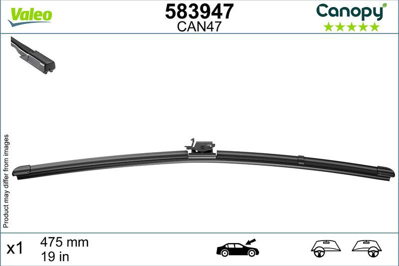 Lamela stergator Valeo Canopy 475 mm | 19 inch - 12-219-778