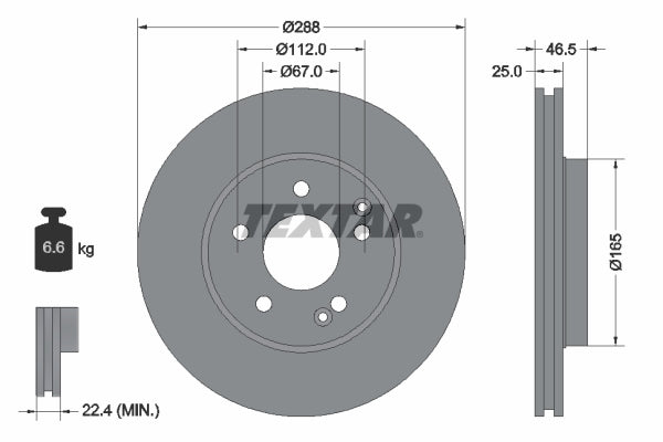 Disc frana 92105905 TEXTAR