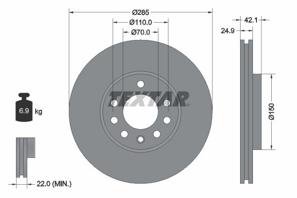 Disc frana 92118705 TEXTAR
