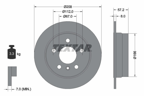 Disc frana 92132103 TEXTAR
