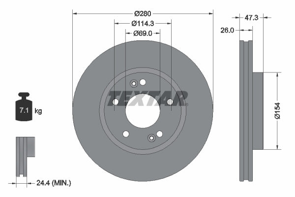 Disc frana 92133905 TEXTAR