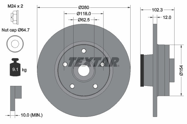 Disc frana 92153703 TEXTAR