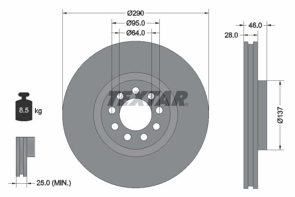 Disc frana 92155700 TEXTAR