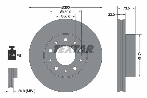 Disc frana 92157303 TEXTAR