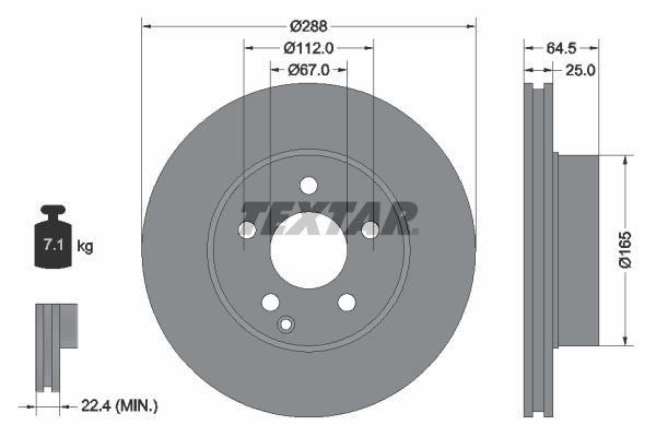 Disc frana 92159603 TEXTAR