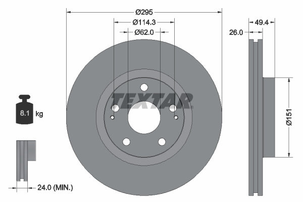 Disc frana 92168003 TEXTAR