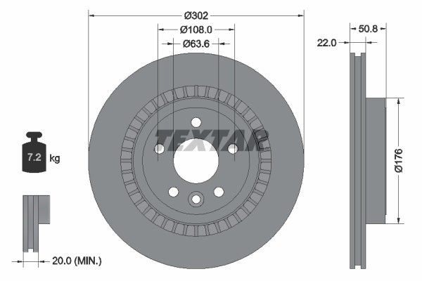 Disc frana 92196403 TEXTAR