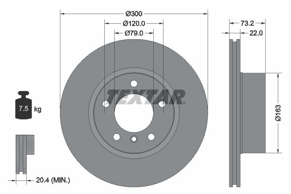 Disc frana 92238505 TEXTAR