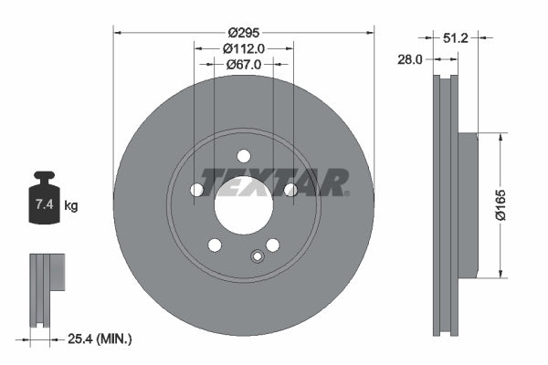 Disc frana 92241603 TEXTAR