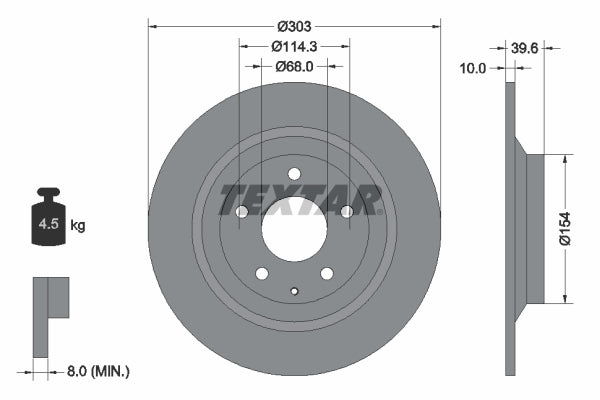 Disc frana 92242703 TEXTAR