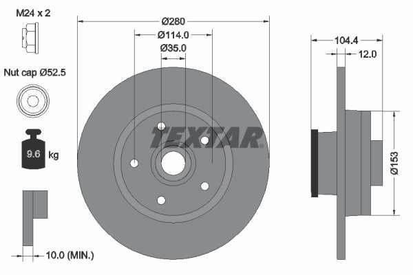 Disc frana 92268903 TEXTAR