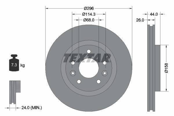 Disc frana 92274203 TEXTAR