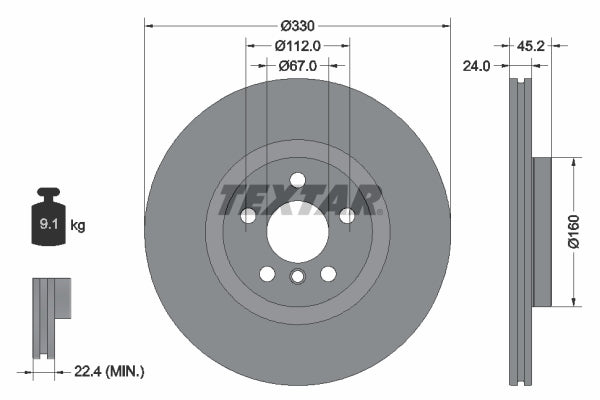 Disc frana 92274405 TEXTAR