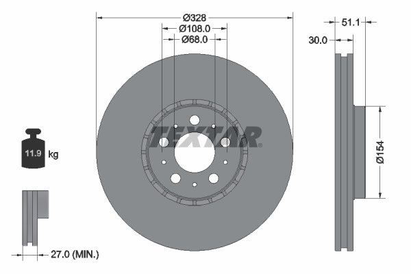 Disc frana 92284105 TEXTAR