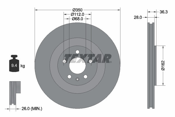 Disc frana 92290405 TEXTAR