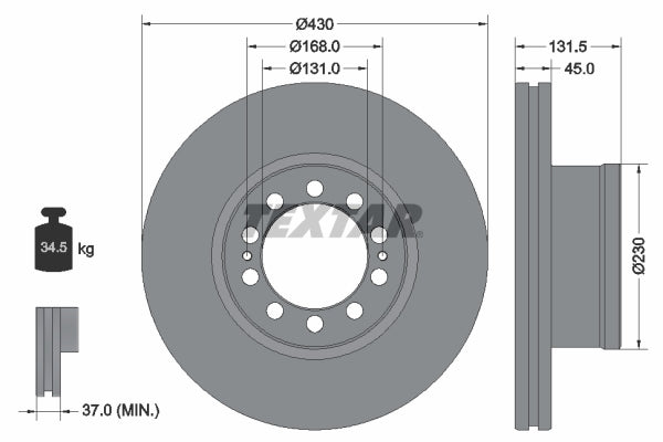 Disc frana 93291200 TEXTAR