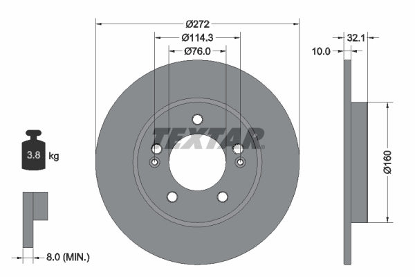 Disc frana 92291703 TEXTAR
