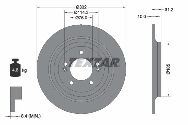 Disc frana 92293403 TEXTAR