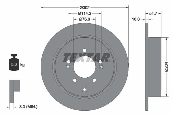 Disc frana TEXTAR 92294903