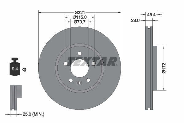 Disc frana 92305505 TEXTAR