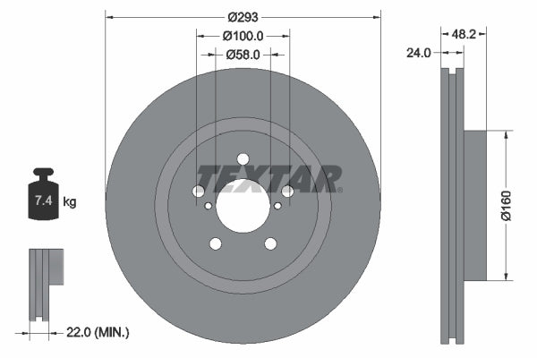 Disc frana 92327603 TEXTAR