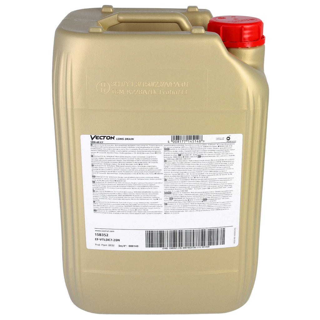 Ulei motor Castrol Vecton Long Drain 10W40 20L - 15B352